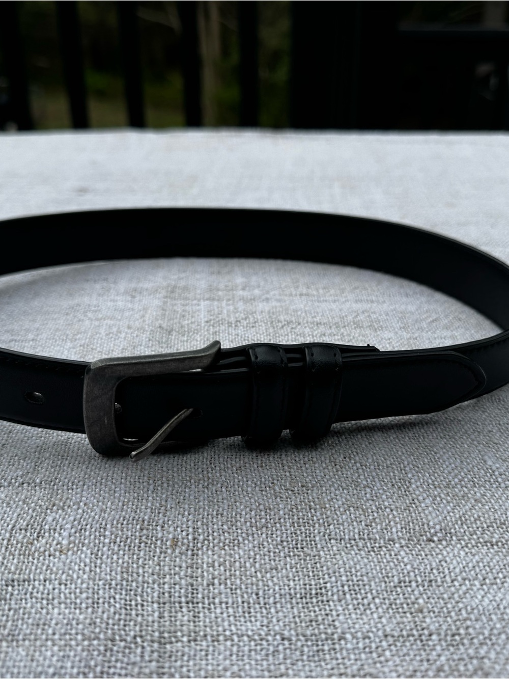 Kids Black Leather Belt - Classic Minimalist Style